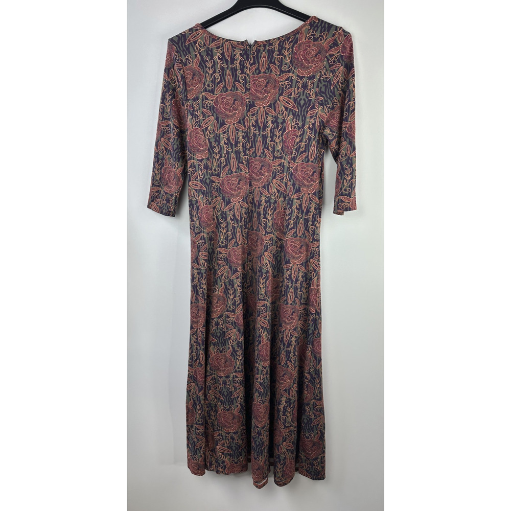 Soft Surroundings Alcott Dress Floral Maxi Slit Large Boho Western Jersey Soft - Picture 14 of 16